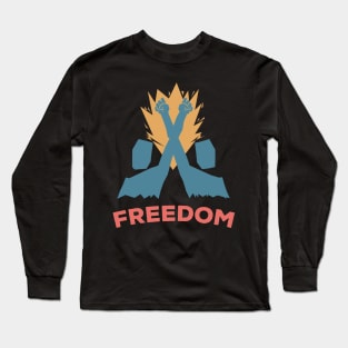 ✪ FREEDOM and POWER to the PEOPLE ✪ Powerful Political Slogan Long Sleeve T-Shirt